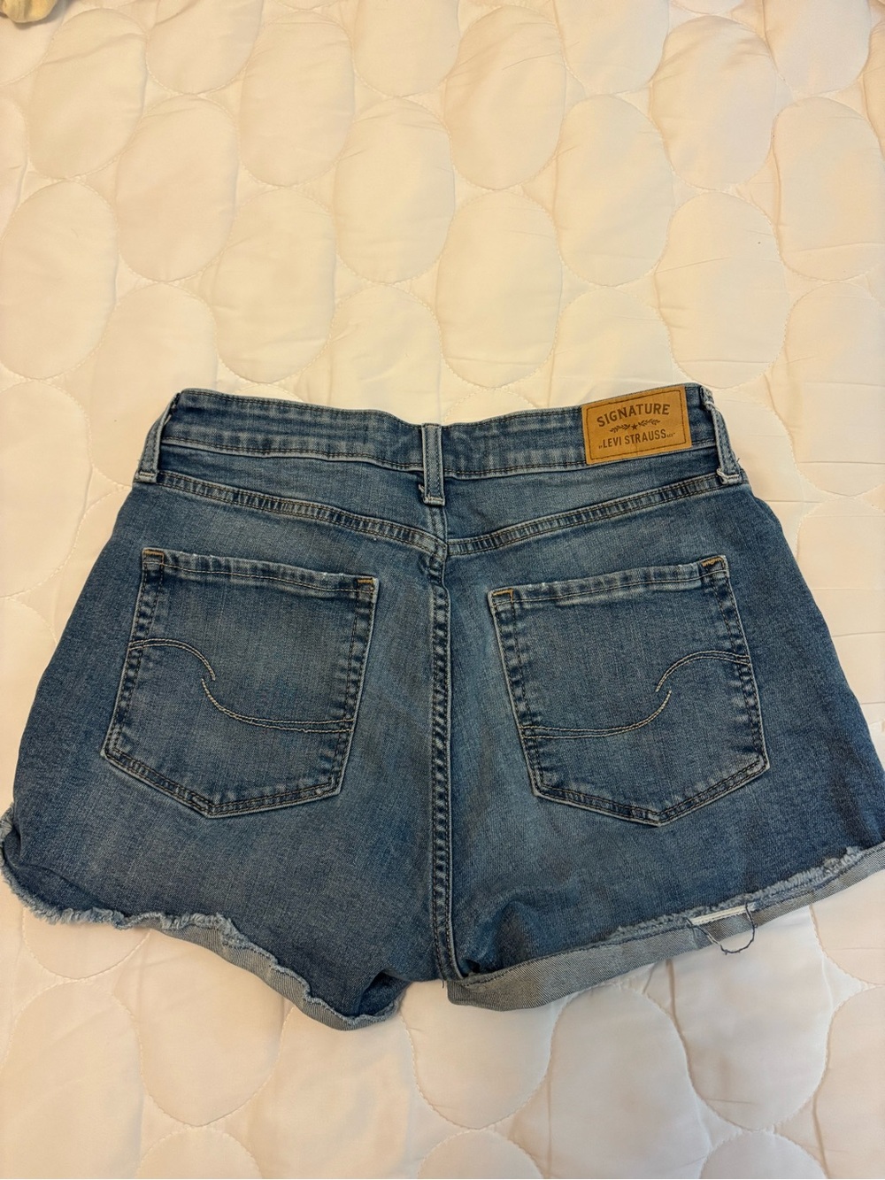 Levi’s Denim Roll-Cuff Women's Shorts - Blue - Picture 2 of 5